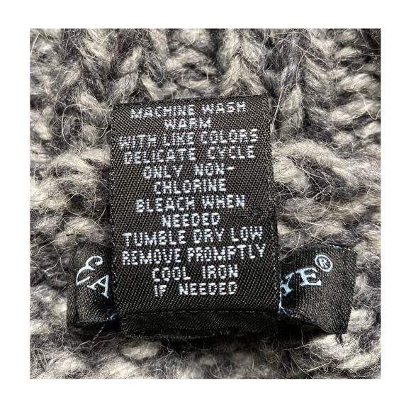 Eagle’s Eye Petite Wool Alpaca V-Neck Sweater PS Marled Grey - Picture 6 of 10